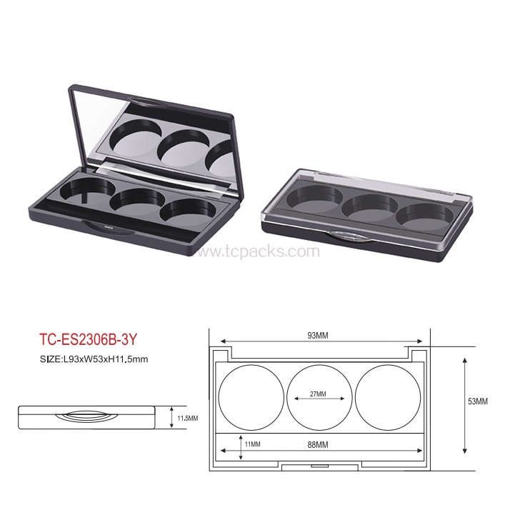 press powder packaging,eyeshadow packaging-TC-ES2306B-3Y