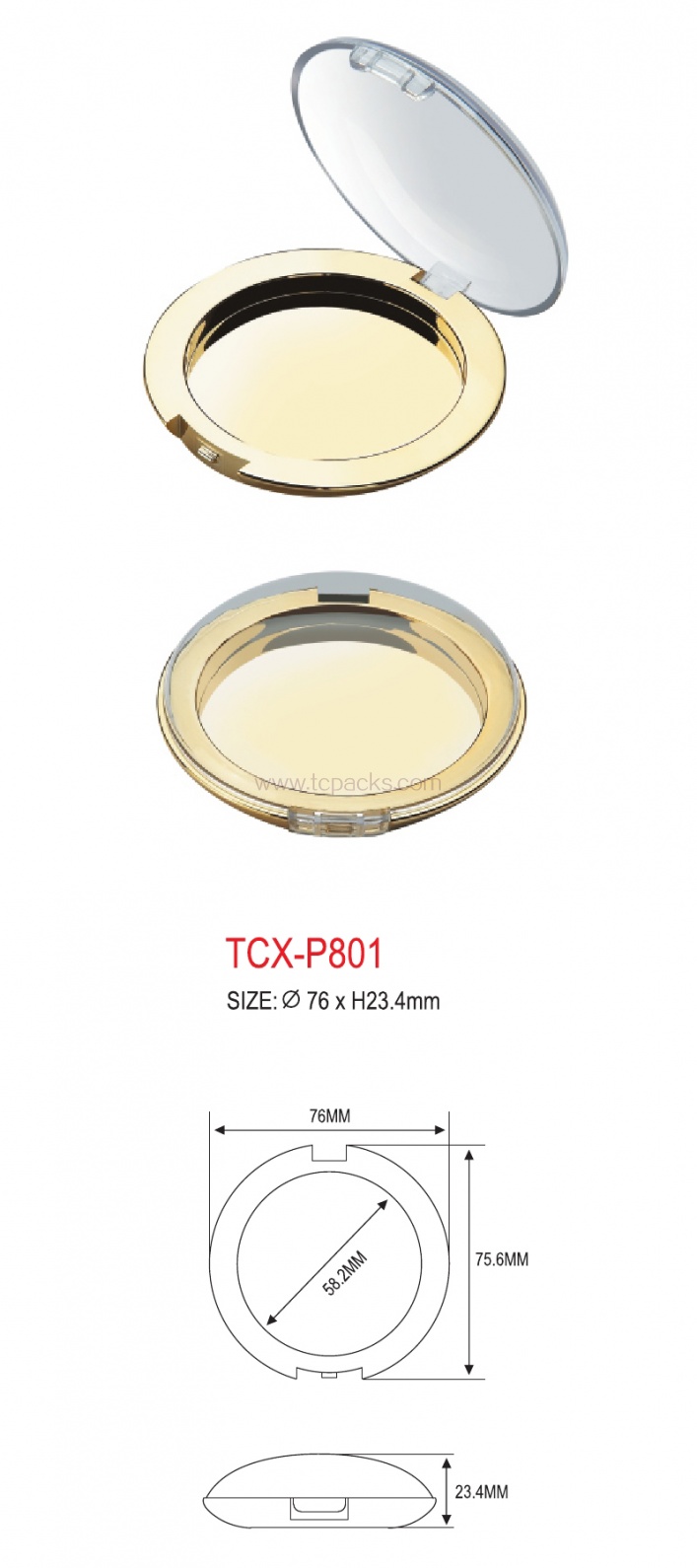 press powder packaging,eyeshadow packaging-TCX-P801