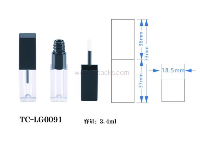 液体眼线笔包装，睫毛膏管包装，唇彩包装，定制唇彩管-TC-LG0091