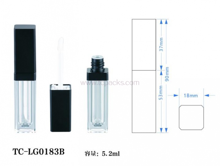 液体眼线笔包装，睫毛膏管包装，唇彩包装，定制唇彩管-TC-LG0183B