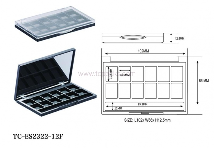 press powder packaging,eyeshadow packaging-TC-ES2322-12F