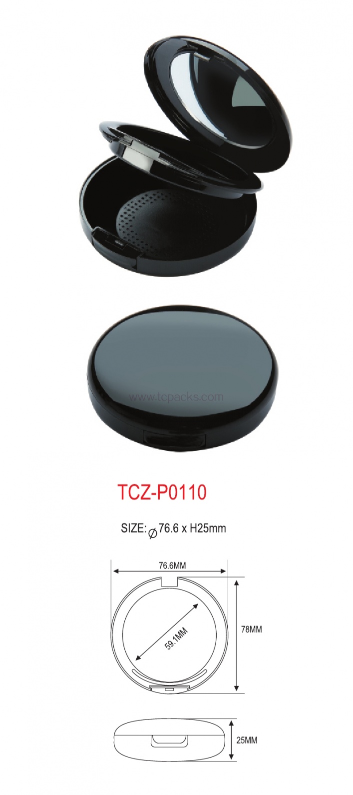 press powder packaging,eyeshadow packaging-TCZ-P0110